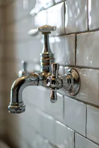 Modern Bathroom Water Fixture with Double Handle Shower Tap Design