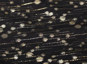 Oeko Tex 100 Certificate Wholesale Customs 100%Mulberry Silk Metallic Silk Lurex Dots Clip Pattern for Garment Fabric