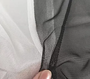 100%Pure Silk Tulle Mesh Fabric 30GSM 50GSM 60GSM 80GSM Knit Fabric for Wedding Dress
