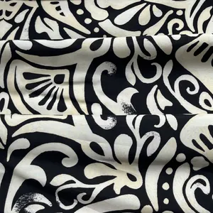 Premium Silk Rayon Aiwei Fiber Blended Digital Printed Fabric with Subtle Sheen for High-End Garment Silky Smooth & Elegant Drape