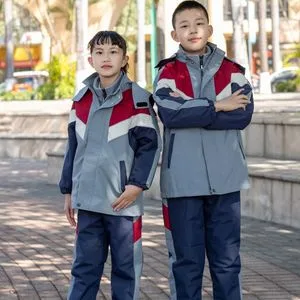 Factory Latest Fade-Resistant Suit Child School Clothes Girl Uniform for Senior School