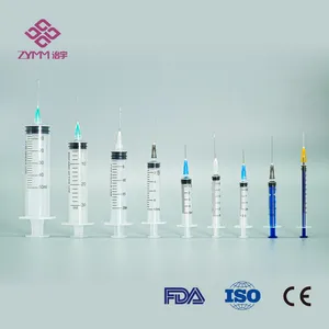 Одноразовый пластиковый медицинский стерильный инъекционный шприц с 3 частью 1ml-150ml Luer Slip Luer Lock для одноразового использования для вакцинации с CE FDA 510K SGS ISO