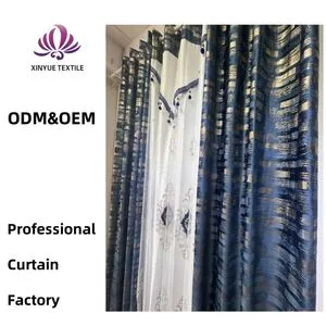 Modern Home Textiles 3 Pieces Stitched Hot Stamping Velvet Transparent Embroidered Curtain