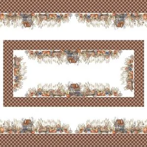 Thanksgiving Must - Have! Rustic Vintage Digital Print Waterproof Tablecloth Brand-Customizable