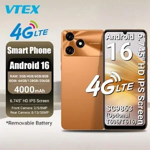 6.7" Sc9863 CPU 4G LTE HD IPS Android16 OS Removable 4000mAh Battery Smart Phone