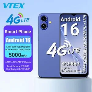 6.5" 4G HD IPS Android16 5000mAh Big Battery Fingerprint NFC Mobile Phone