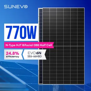 Sunark 24.8% Efficiency Solar Panels 700watt 720W 750W 770W Solar Module PV Panel for Home Electricity