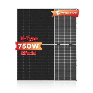 750W A Grade Bifacial Solar Panel Double Glass Topcon N Type Technology