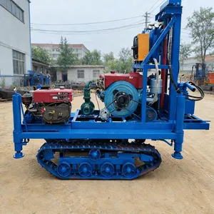 Heavy-Duty Crawler Mounted Portable Water Well Drilling Rig Machine for Challenging Terrain and Construction Sites