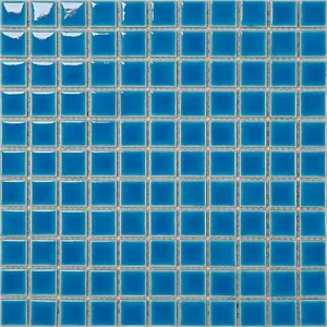 Premium Precision Mesh Swimming Pool Ceramic Porcelain Decoration Glass Mosaic Tile