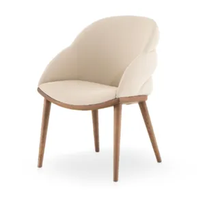 Contemporary Stylish Home Furniture Leather Wooden Diningroom Restaurant Living Room Hotel Modern Dining Chair