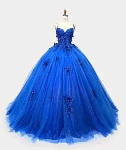 Handmade Princess Blue off Shoulder Sweetheart Quinceanera Lace Party Women's Wedding Dresses Princess Dress Girl Dress Evening Dress Prom Dress