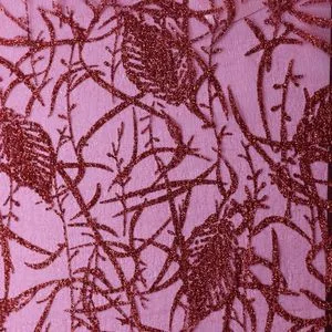 Sparkling Floral Glitter Fabric for Stunning Engagement Decor