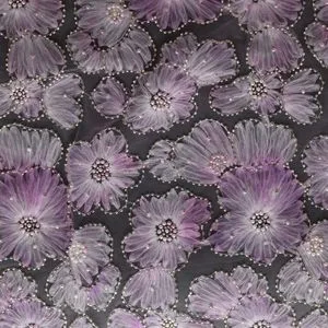 Premium 3D Beaded Lace for Elegant Dressmaking
