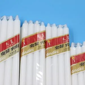 Huaming Church Candle Wax White Stick Bougies Long Burning Pillar Stick Paraffin Wax Household Candle Wholesale White Candle