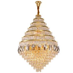 High Ceiling Indoor Decoration Custom Project Villa Staircase Hotel Chandelier