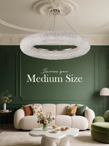 Hot Selling New LED Rectangular Crystal Chandelier for Dining Room Kitchen Island Living Room Hotel Decoration