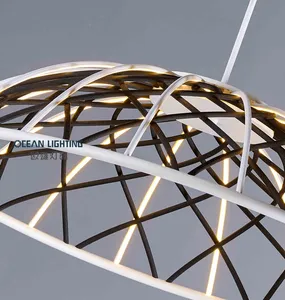 Elegant Basket Chandelier: Dual Functionality as Pendant Light or Ceiling Fixture