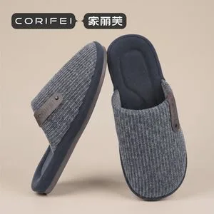 Corifei New Style Ready Goods Men Slipper Winter Indoor Shoes