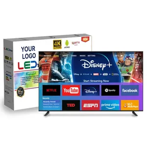 Manufacture 55 Inch LED Smart TV Television HD Flat Screen Android System for Hotel