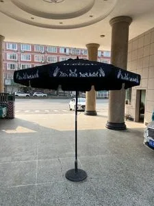 Round 2.7m Commercial Patio Promotion Wooden Parasol with Flap