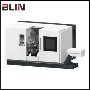 Slant Bed Turning Center Dual Spindles Dual Powered Tool Turrets CNC Lathe