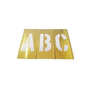 Custom Gold Color Metal Stencils Numbers and Figure Brass Stencil