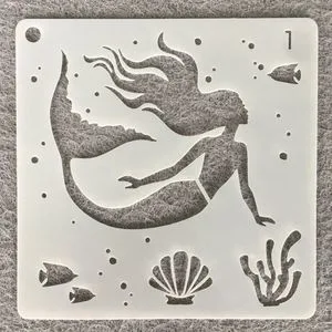 Wholesale Custom 0.25mm Plastic Pet Stencil Christmas Tree Hollowed out Template Cake Baking Sugar Sifter Graffiti DIY