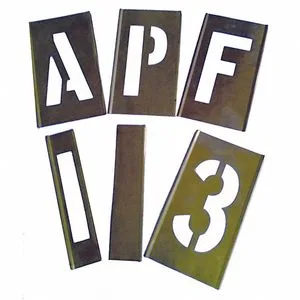 Brass Stencil Combo Set, Gen Purpose, 0 Thru 9/a Thru Z/Punctuation, 4 in