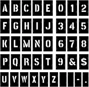 Custom Plastic Stencil PVC Interlocking Letter and Number Stencil
