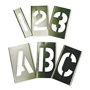 Letters and Numbers Interlocking Metal Stencil (6A232)