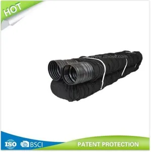 Solid Flex-Drain Pipe Length 12'/ Flex Drain Expandable Perforated Black