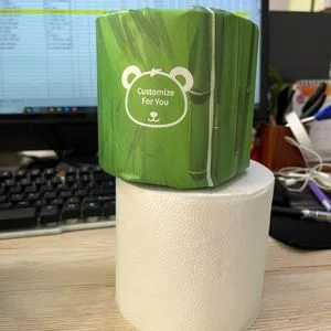 Premium Soft 4 Ply Embossed Bamboo Toilet Paper Roll Napkin Household Item Papel Higienico Reel Daily Use Product Eco-Friendly Customizable