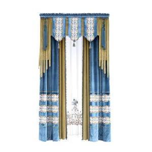 European Style Curtain Embroidered Luxury Living Room Bedroom Curtain Luxury