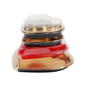 golden heart shape eco-friendly chocolate berries food container
