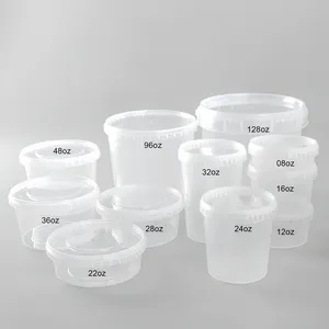 Dessert Deli Cup Jar PP Disposable Storage Tamper Evident Plastic Food Container