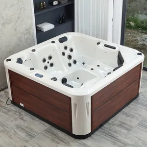 Свободностоящая садовая 2.1m Jacuzzis5 Персональная уличная акриловая СПА ванна для семейного отдыха и массажа