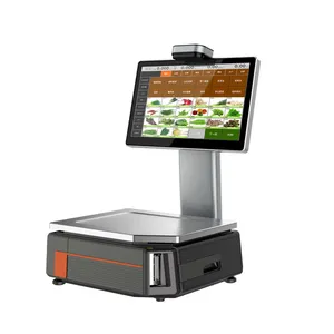 Ai Label Scale Print Barcode with Recognition Camera for Supermarket Weighing Scale