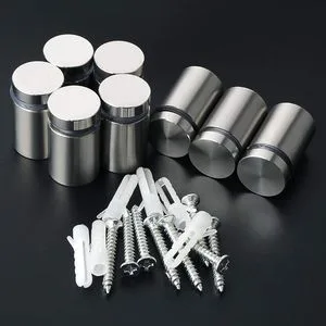 Adjustable Glass Sign Hollow Round Clamp Standoffs