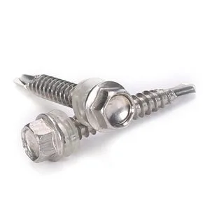 High-Precision Tornillos Hex Head Self Drilling Screw Hex Washer Head Self Drilling Screw Hex Flange Drilling Screw with EPDM Rubber Washer