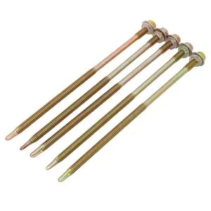 Hex Head Washer Yellow Zinc Plated Roofing Self Drilling M5*120 Screw