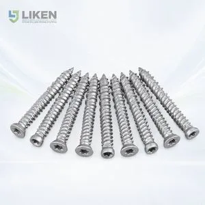Stainless Steel Countersunk Concrete Screw for Flush Fixture Installation