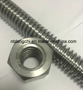 Trapezoidal Thread Acme Rod Leadscrew with Hex Nuts Tr30X6