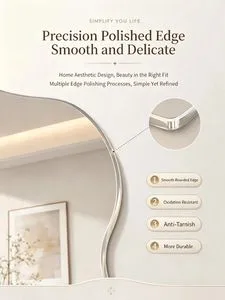 Custom Shape Decorative LED Mirror Used as Vanity Mirror for Bathroom