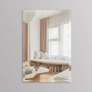 Sinoy Double Coated 1.1mm to 8mm Non-Wave Silver Coated Mirror Glass Sheet Copper Free Silver Mirror Stock or Custom Size OEM