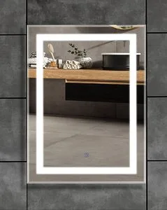 Modern Design Wall Mounted CE Approved Rectangle LED Bathroom Mirror