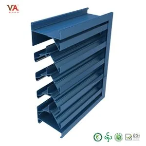 Architectural Grade Powder Coated Aluminum Alloy Durable Building Facade Performance Louvers-Stl129