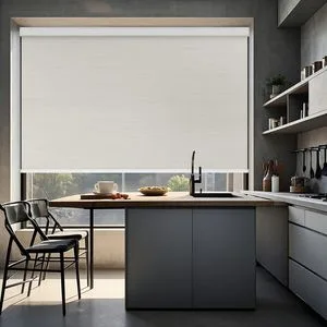 Motorized Cordless Roller Blind Electric Polyester Shade for Bedroom