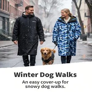 Wetsuits Warm Dry Surf Robe Waterproof Hooded Surf Poncho Beach Changing Robe Beach Wear