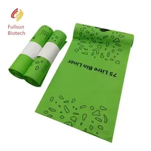 Biodegradable Trash Bags Bin Compostable Disposable Color Printed Trashbin Garbage Bags